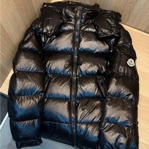 Moncler Shiny Black Down Jacket